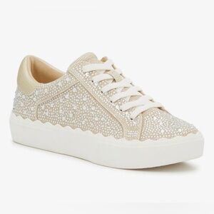 Anne Klein Women’s Carrie-C Embellished 
Lace Up Sneakers Size 8.5M